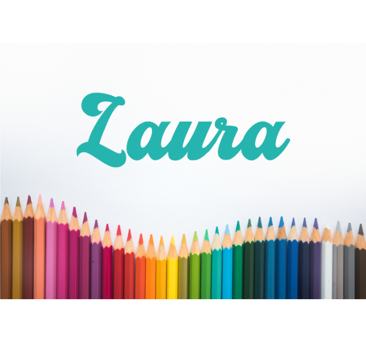 Personalized wall mural with cursive name - TenStickers
