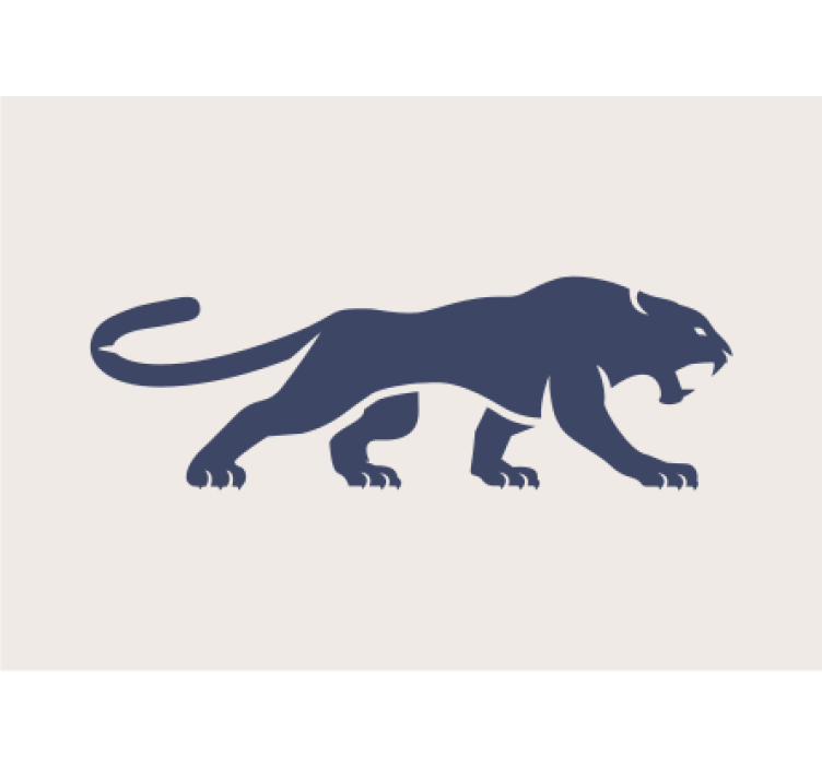 Wall mural lion majestic lion silhouette - TenStickers