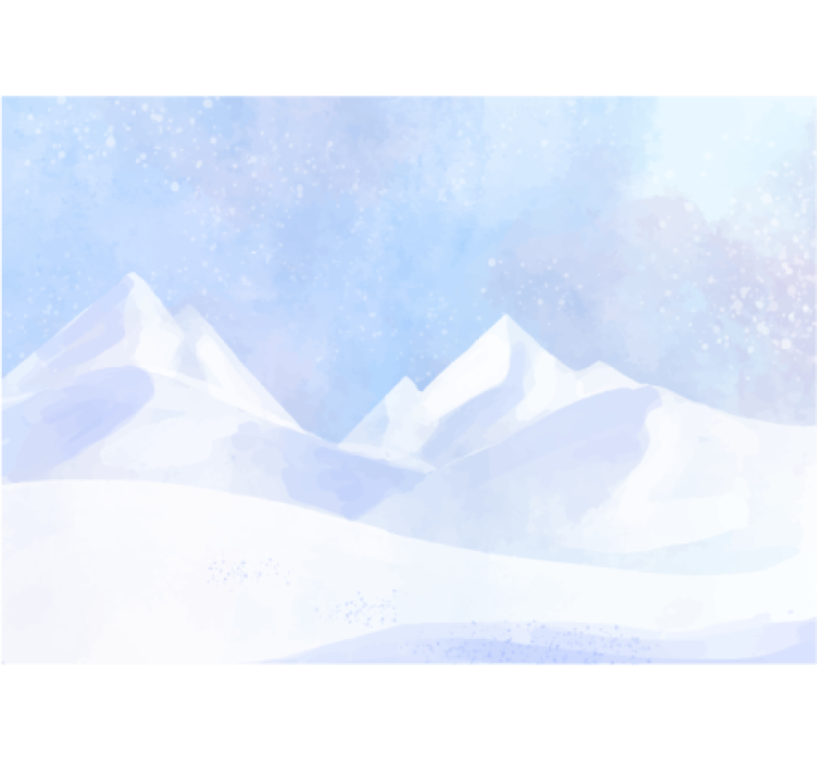 Icy Mountain Summits mountain wall mural - TenStickers