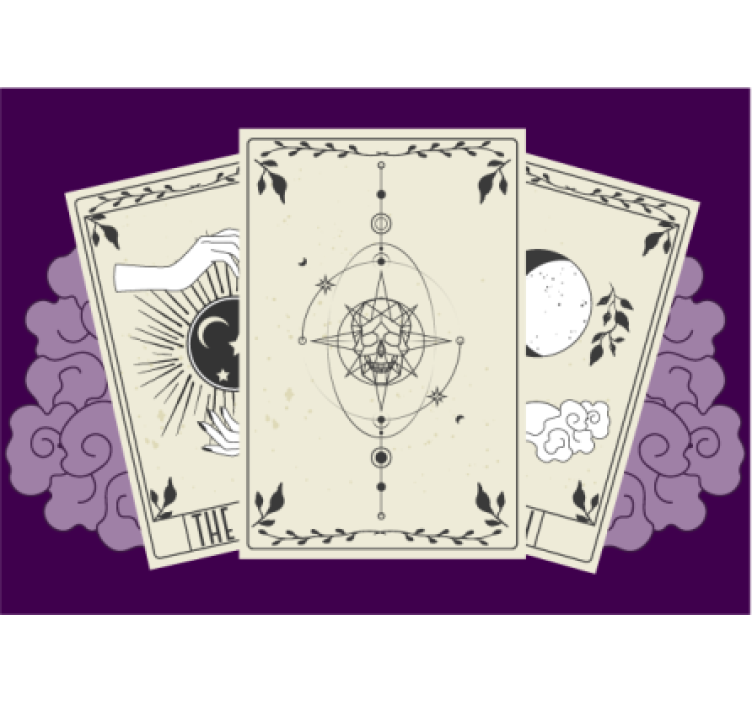 Tarot Card Abstract wall mural text - TenStickers