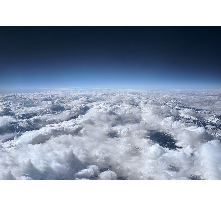 Cloudy Horizon View sky mural wallpaper - TenStickers