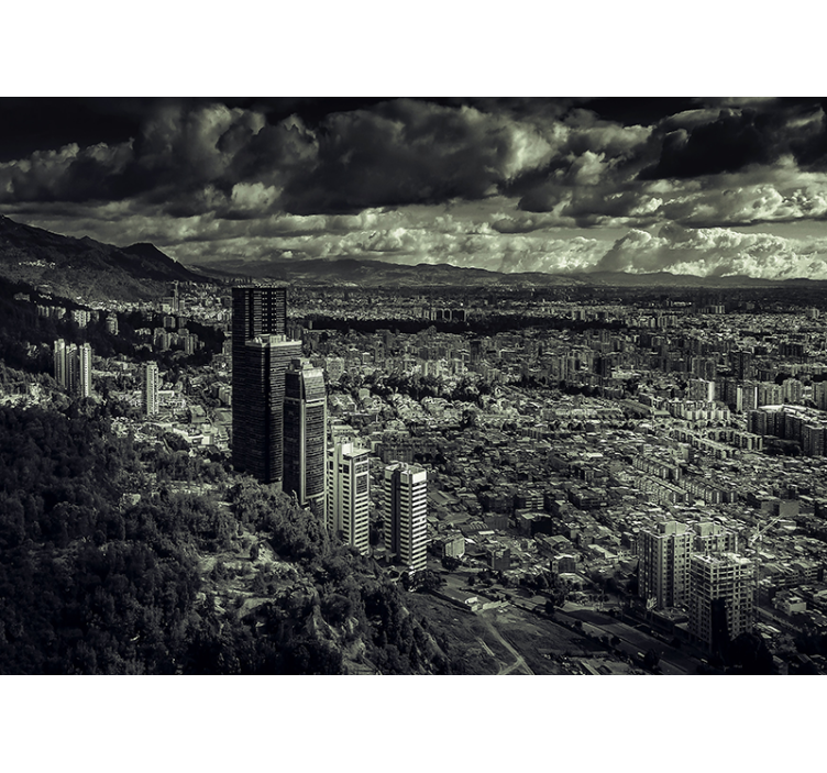 Mountain View Cityscape wall mural city - TenStickers