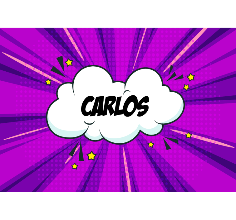 Comic Style Name wall mural text - TenStickers