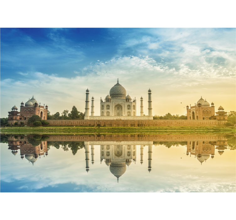 Taj Mahal Reflection wall mural city - TenStickers