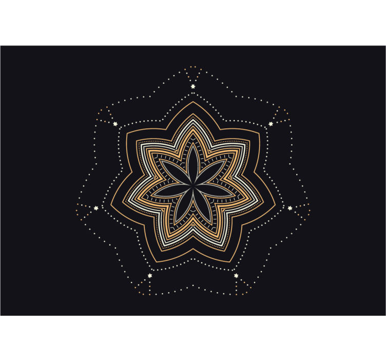 Intricate Star Pattern mandala wall mural - TenStickers