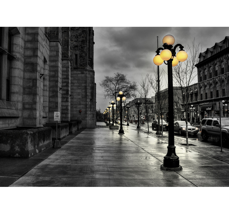 Wall mural city urban nightscape - TenStickers