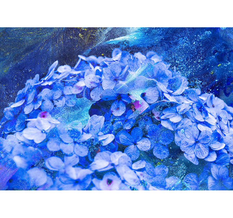 Blue Floral Arrangement flowers wall mural - TenStickers
