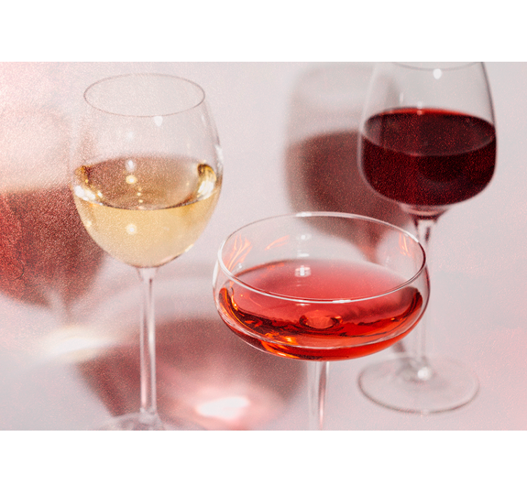 Wall mural music elegant wine glasses - TenStickers