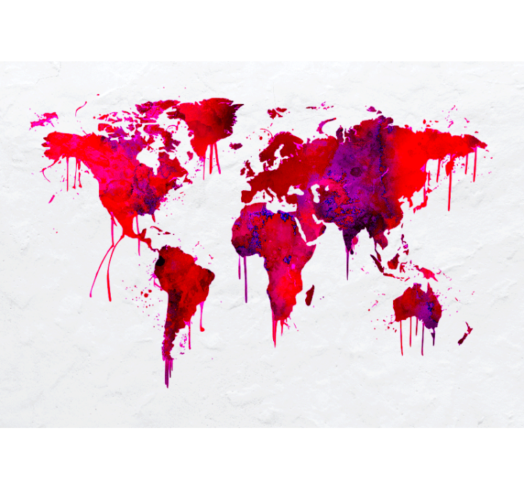 Vibrant Global Map wall mural world map - TenStickers