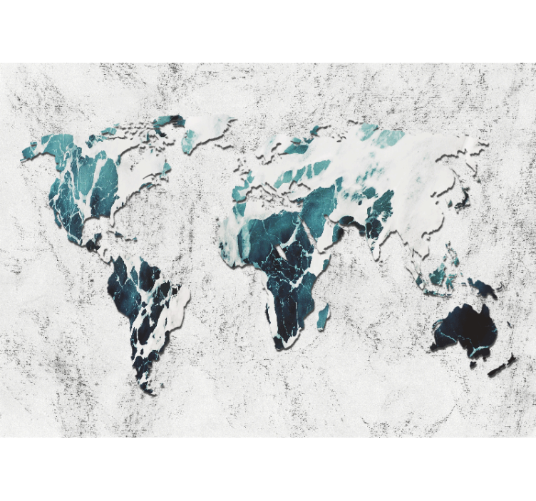 Marble world map world map mural - TenStickers