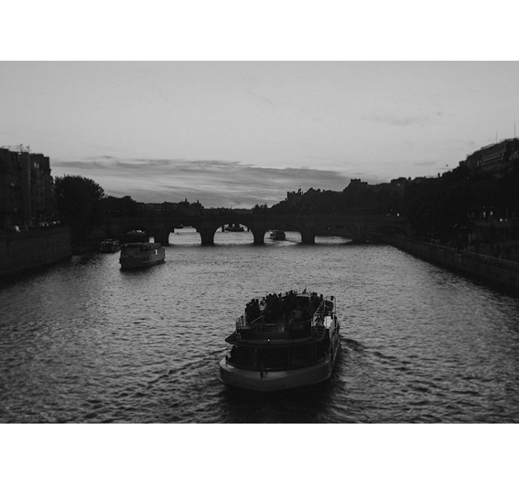 Paris River View wall mural city - TenStickers