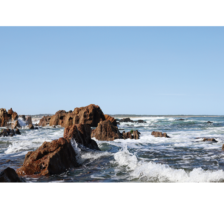 Rocky Shoreline View sea wall mural - TenStickers