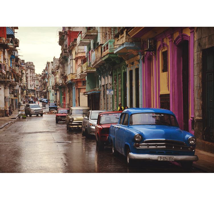 Havana Street Scene wall mural city - TenStickers