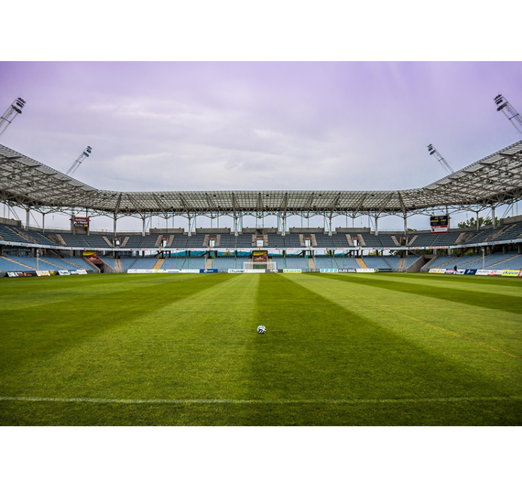 Wall mural city soccer field scene - TenStickers