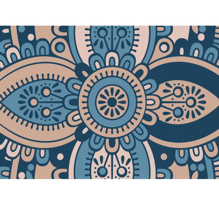 Floral Mandala Motif wall mural pattern - TenStickers