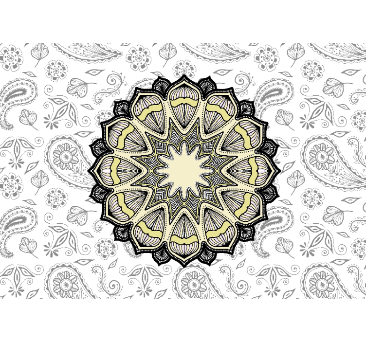 Elaborate mandala motif mandala wall mural - TenStickers