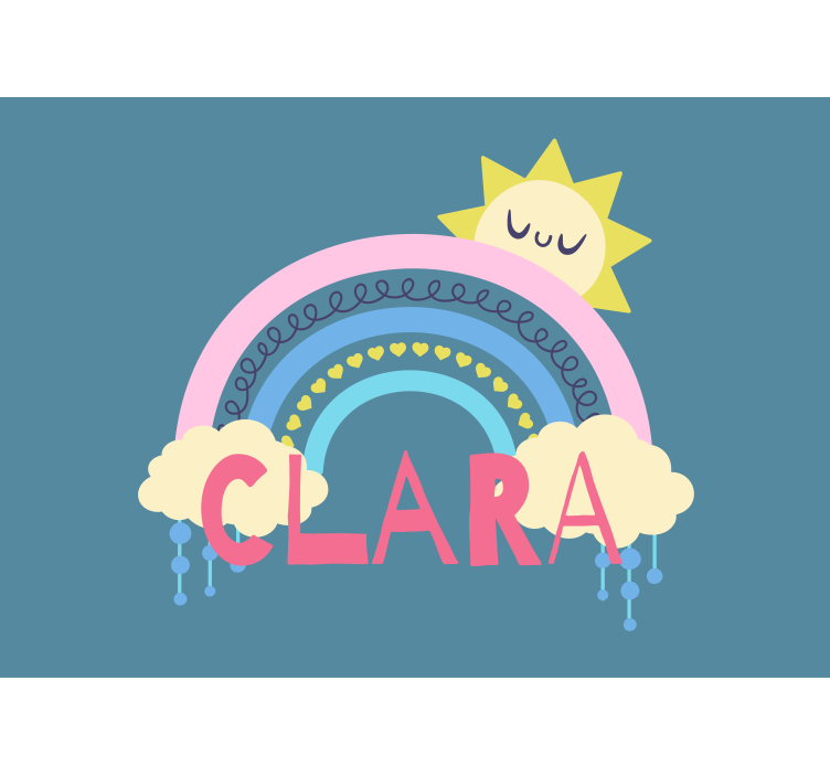 Childrens bedroom wall mural joyful rainbow design - TenStickers