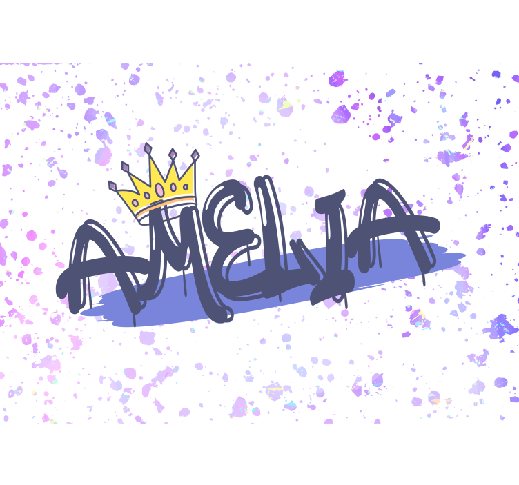 Wall mural text customized name design - TenStickers