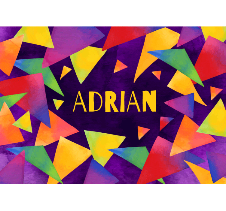 Custom geometric shapes childrens bedroom wall mural - TenStickers