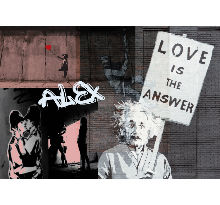 Love Is Answer urban art wall mural - TenStickers