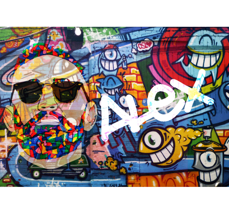 Urban art wall mural colorful urban portrait - TenStickers