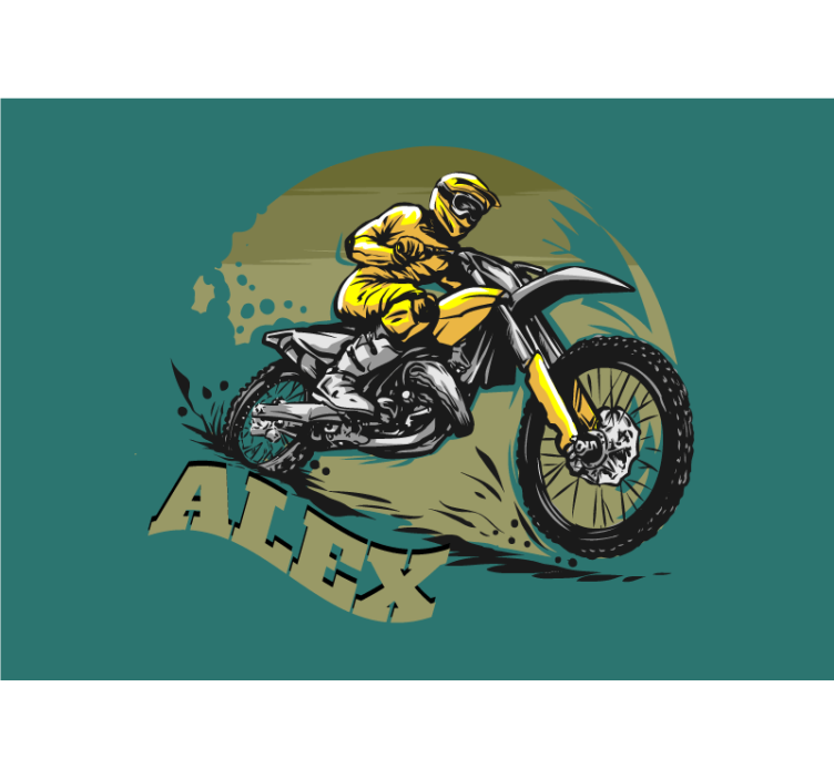 Automotive wall murals motocross rider action - TenStickers