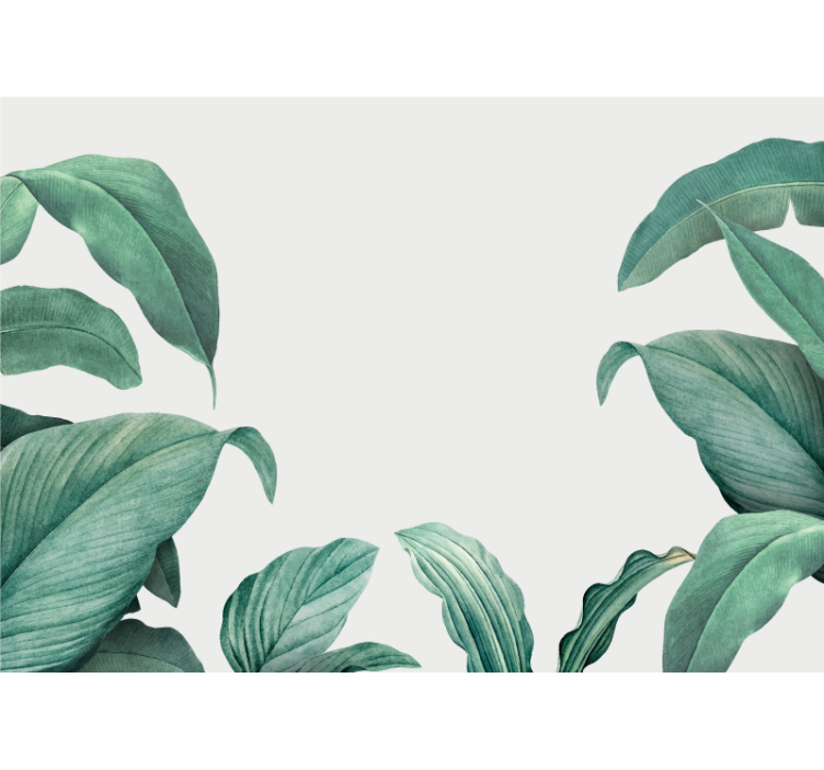 Lush Leaf Composition nature wall mural - TenStickers