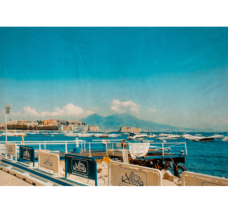 Naples Seaside Perspective wall mural city - TenStickers