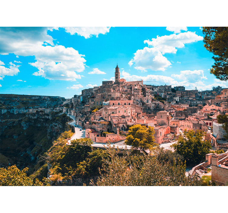 Historical Matera Landscape wall mural city - TenStickers