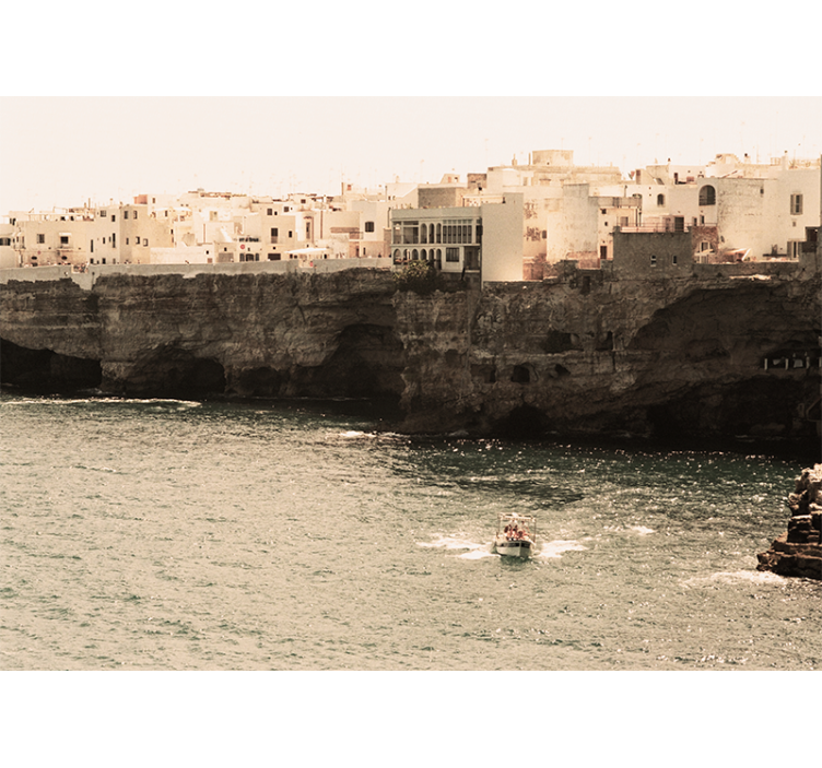 Seaside Coastal Village wall mural city - TenStickers