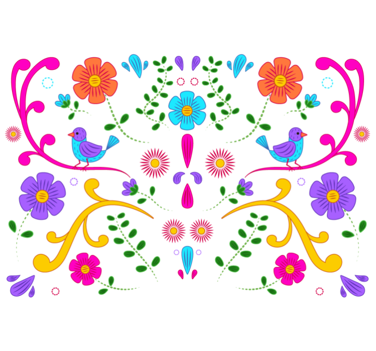 Colorful Floral Design other flowers wall mural - TenStickers