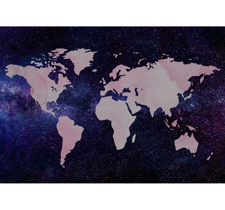 Chic Global Map wall mural world map - TenStickers