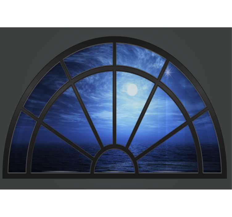 Sky mural wallpaper moonlit ocean vista - TenStickers