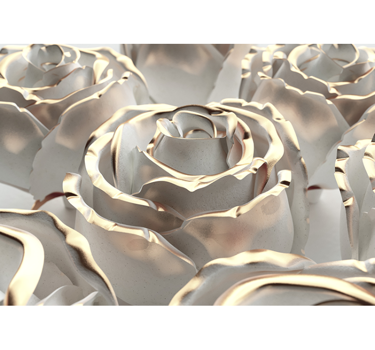 Elegant Rose Formation roses wall mural - TenStickers