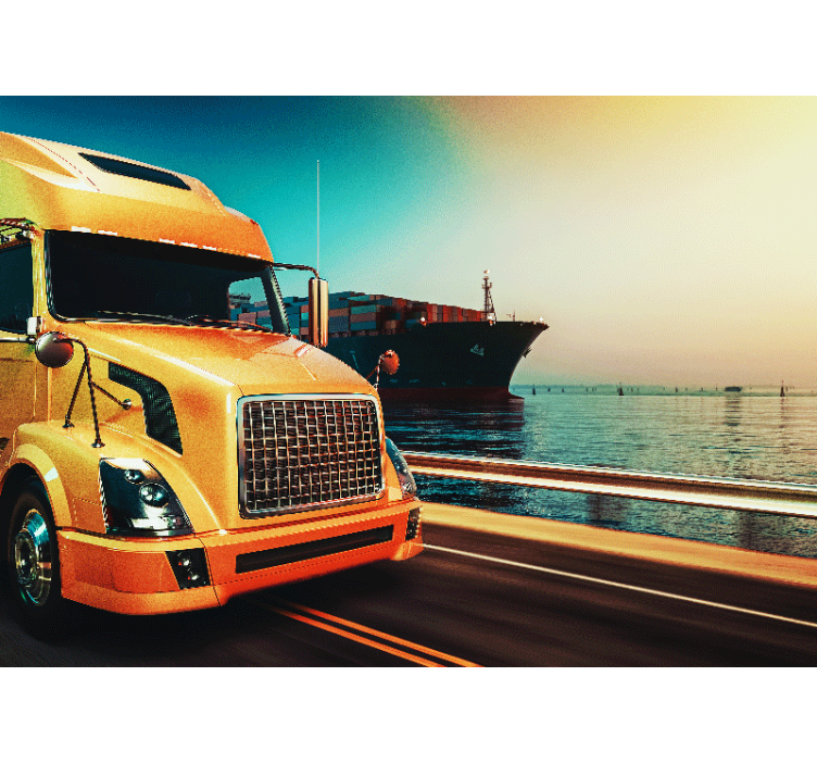 Yellow Freight Truck automotive wall murals - TenStickers