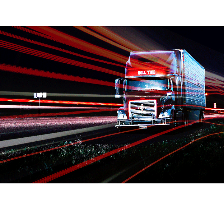 Red Truck Motion automotive wall murals - TenStickers
