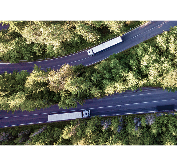 Trucks on Highway automotive wall murals - TenStickers