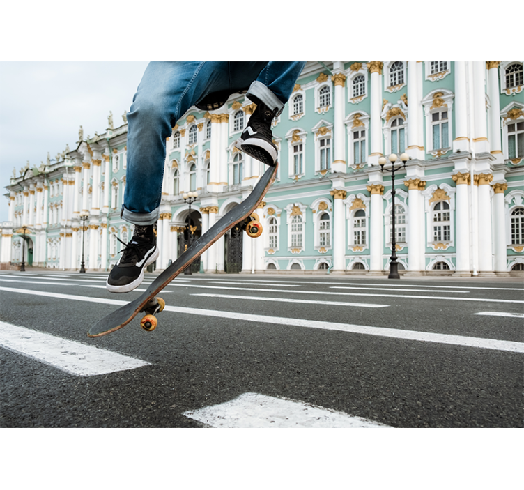 Skateboarder in Motion other wall mural city - TenStickers