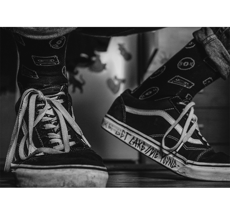 Cassette Tape Socks wall mural music - TenStickers