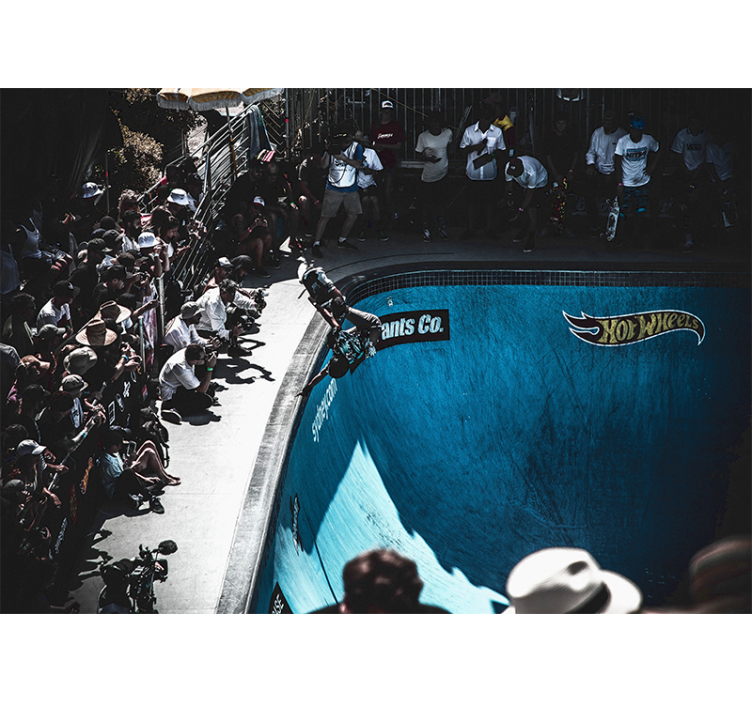 Skateboarder Performing Trick automotive wall murals - TenStickers