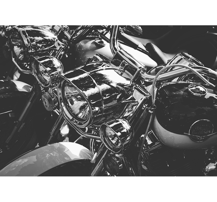 Classic Chrome Motorcycles automotive wall murals - TenStickers