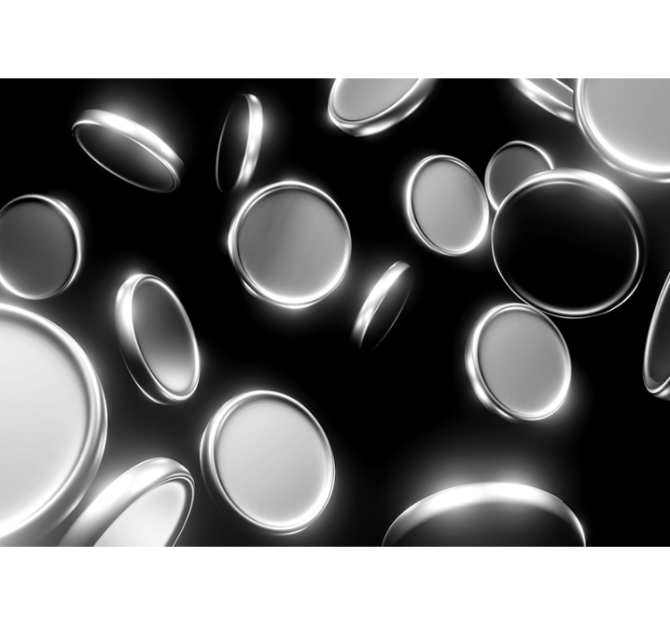 Drifting Round Forms abstract mural wallpaper - TenStickers