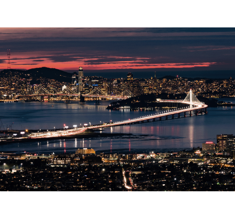 Bay Bridge View wall mural city - TenStickers