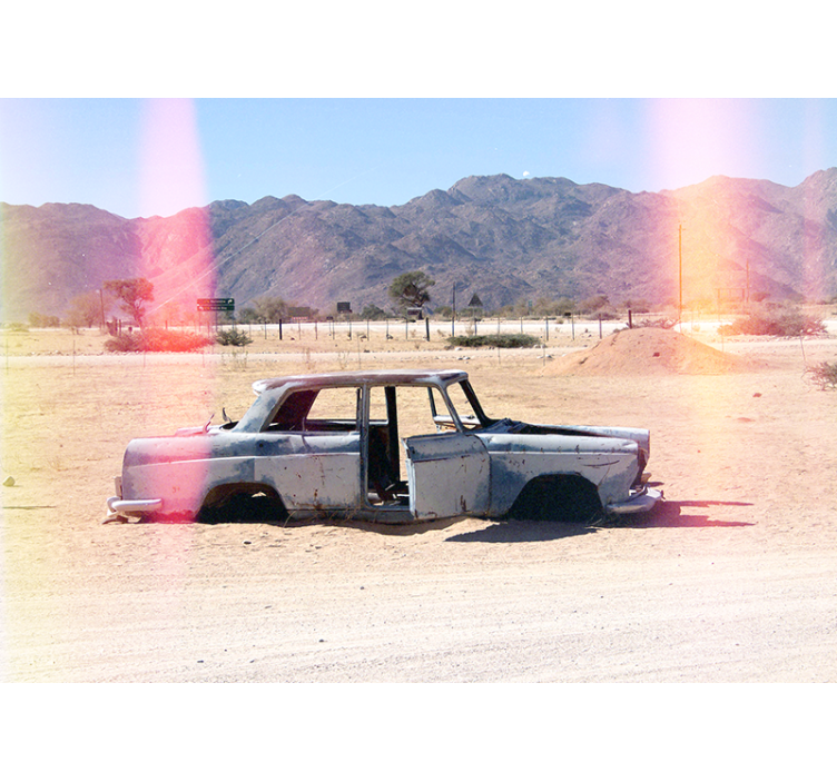 Abandoned classic car automotive wall murals - TenStickers