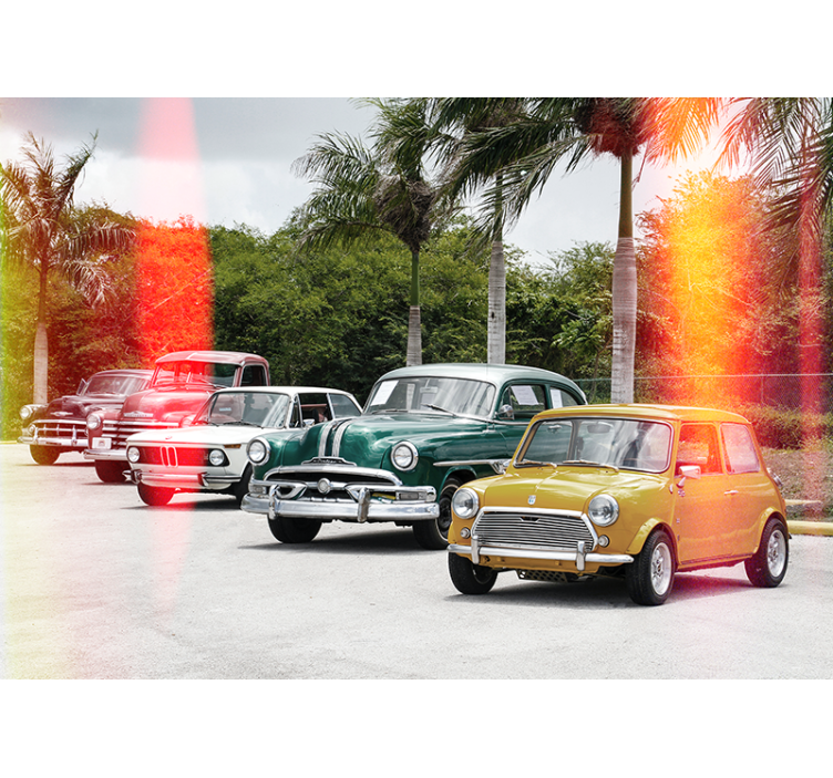Classic Car Collection automotive wall murals - TenStickers