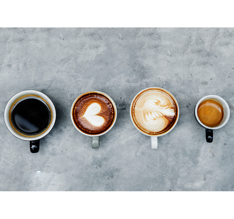 Wall mural music coffee art series - TenStickers