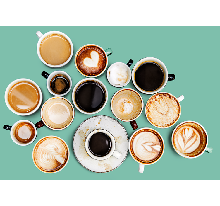 Coffee mixed match types wall mural - TenStickers