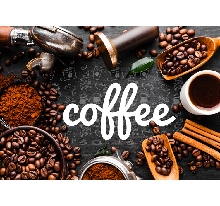 Coffee Inspiration wall mural text - TenStickers