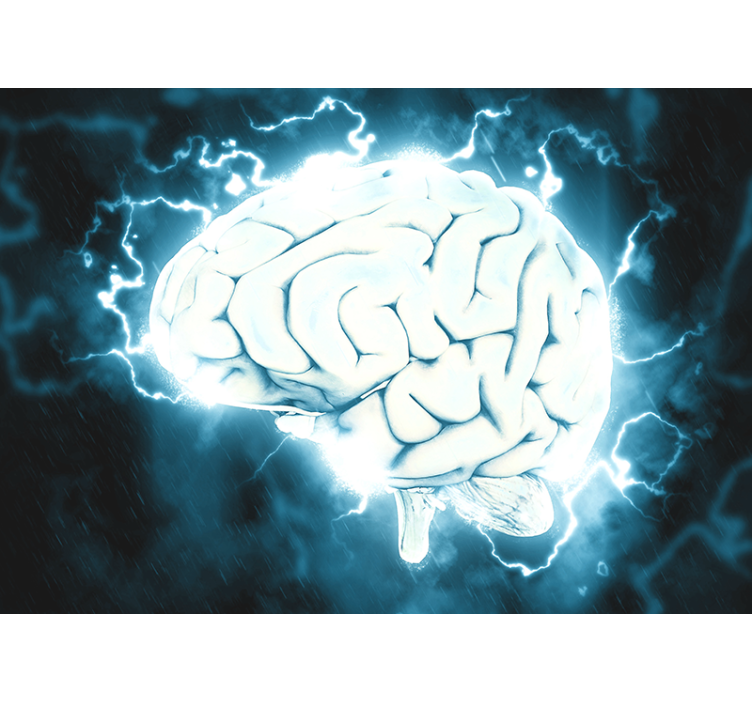 Electric Brain Concept wall mural painting - TenStickers