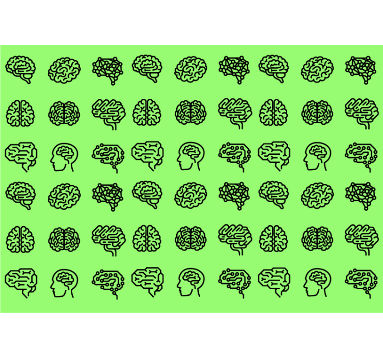 Brain Pattern Design wall mural painting - TenStickers